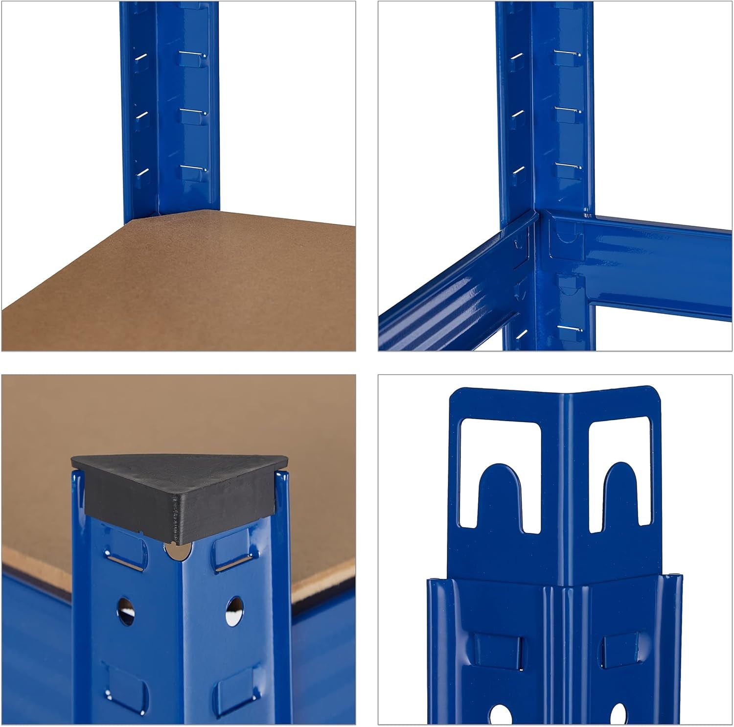 Scaffale in Metallo, 875 Kg Capacità Di Carico, 150X75X30 Cm, Scaffalatura Ad Alta Portata Con 5 Ripiani, Blu