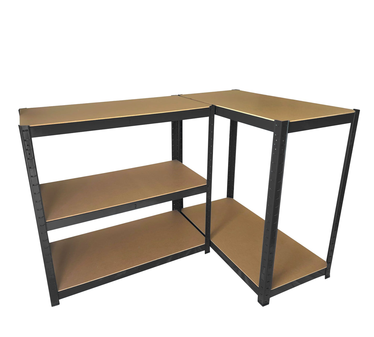 Set Scaffali in metallo 180x90x45 Nero 3 pezzi