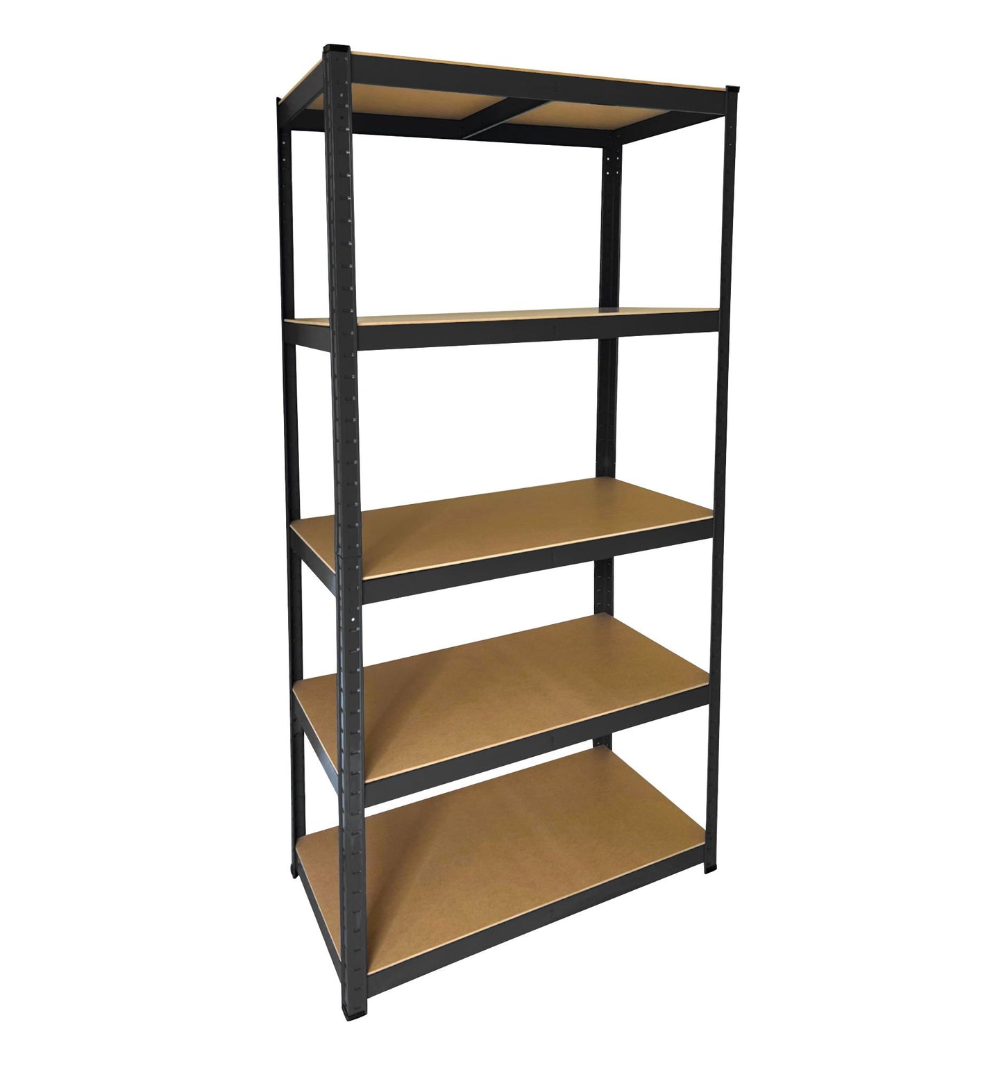 Set Scaffali in metallo 180x90x45 Nero 3 pezzi
