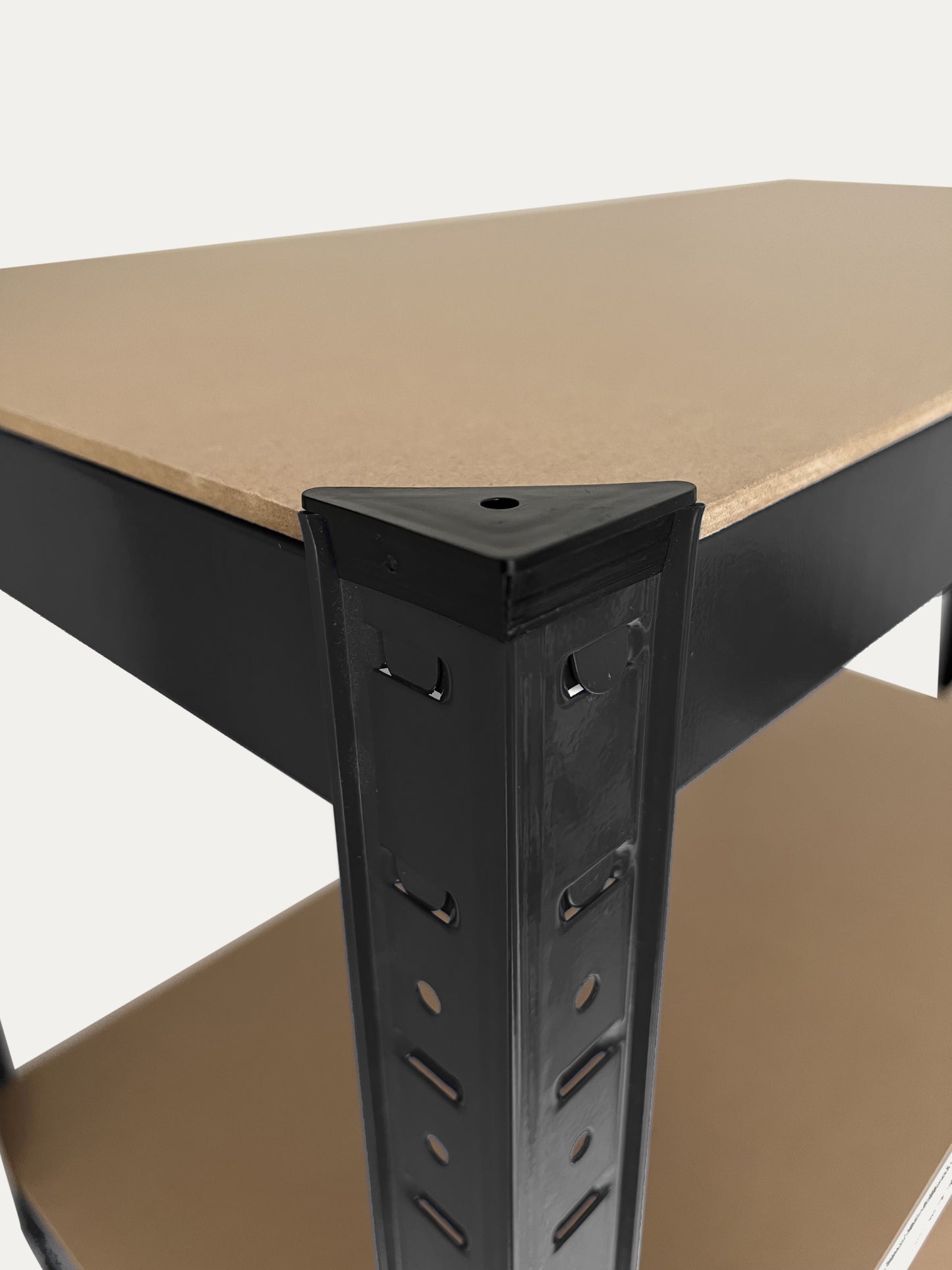 Set Scaffali in metallo 180x90x45 Nero 3 pezzi