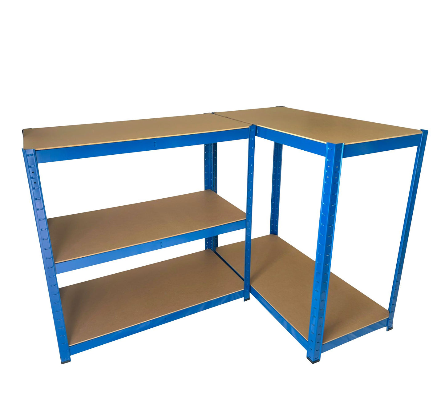 Set Scaffali in metallo 180x90x45 Blu 3 pezzi