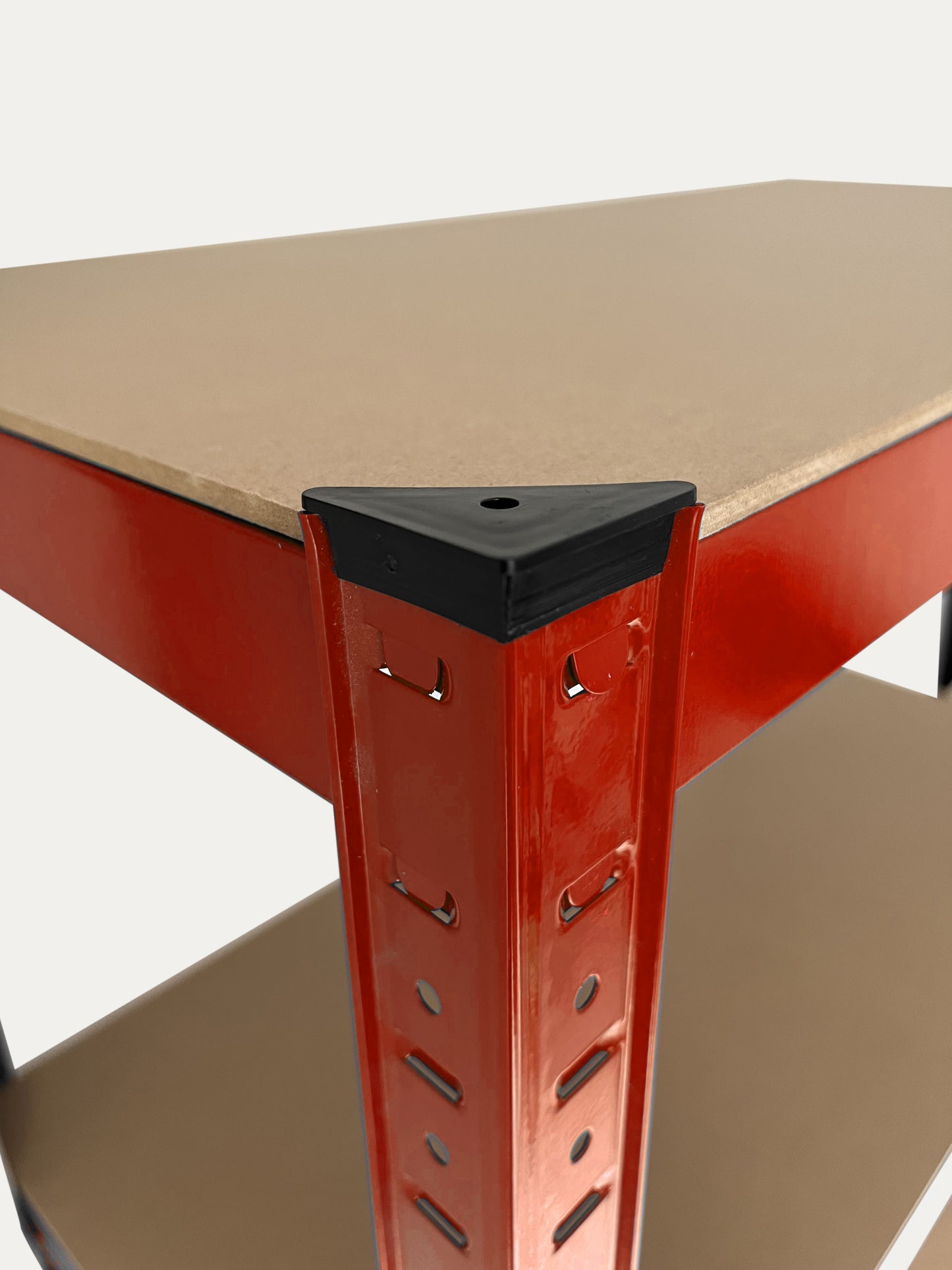 Set Scaffali in metallo 180x90x45 Rosso 3 pezzi